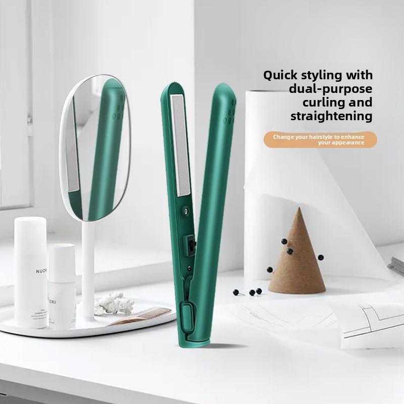 Wireless Splint Student Straight Roll Dual-purpose USB Curling Iron Hair Straightener Does Not Hurt Hair Care Portable Ceramic Temperature Control