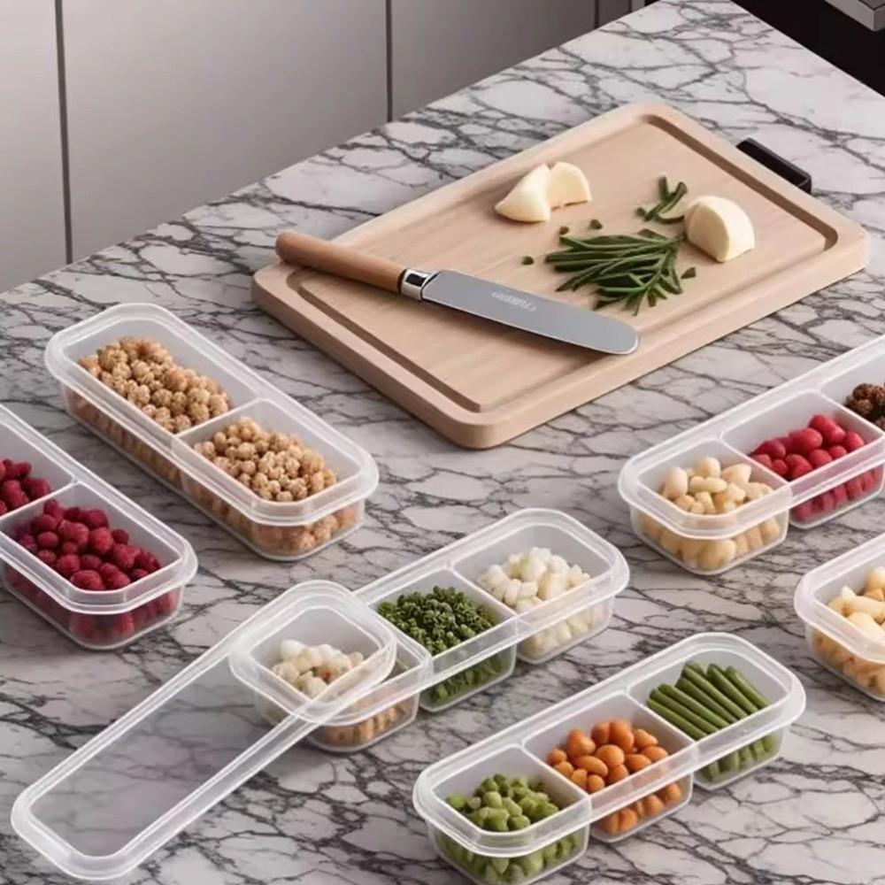 with Clear Lids Food Storage Box Transparent Fridge Vegetable Case Meat Preservation