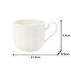 NARUMI Cup and Saucer, Noble White, 270cc, Morning Set, Microwave Safe, Made in Japan, 9772-2237
