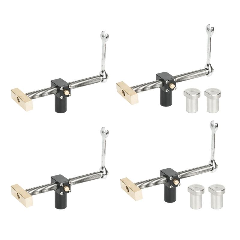 Woodworking Desktop Clip Fast Fixed Clip Clamp Brass Fixture Vise for 19/20mm Dog Hole Joinery Woodworking Benches Tools