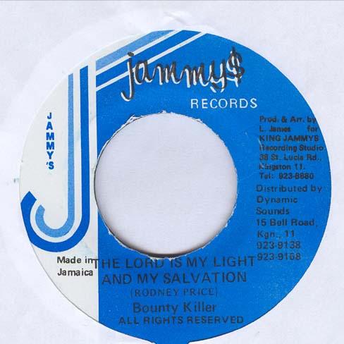 

7inch Record BOUNTY KILLER The Lord Is My Light And My Salvati NONE Jammys Records Jamaica Reggae Ska Dub Used