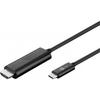 Goobay | Штекер | 24-контактний USB-C | Штекер | 19-контактний HDMI Type A | 1,8 м | Чорний