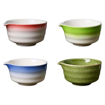 Ceramic Matcha Serving Bowl Round Japanese Porcelain Bowl with Spout for All Occasions and Authentic Tea Experience