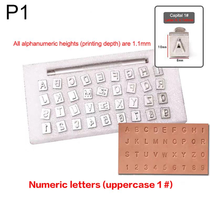 36Pcs/Set Stainless Steel Alphabet Number Stamp Punch Tools Kit Diy Craft Leathercraft Hole Punching Tools Kit
