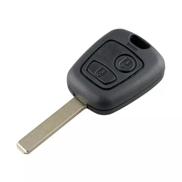 Schlüsselanhänger-Gehäuse mit 2 Tasten und Schlüsselbart VA2 für Peugeot 307 Citroen C2 C3 + Batterie