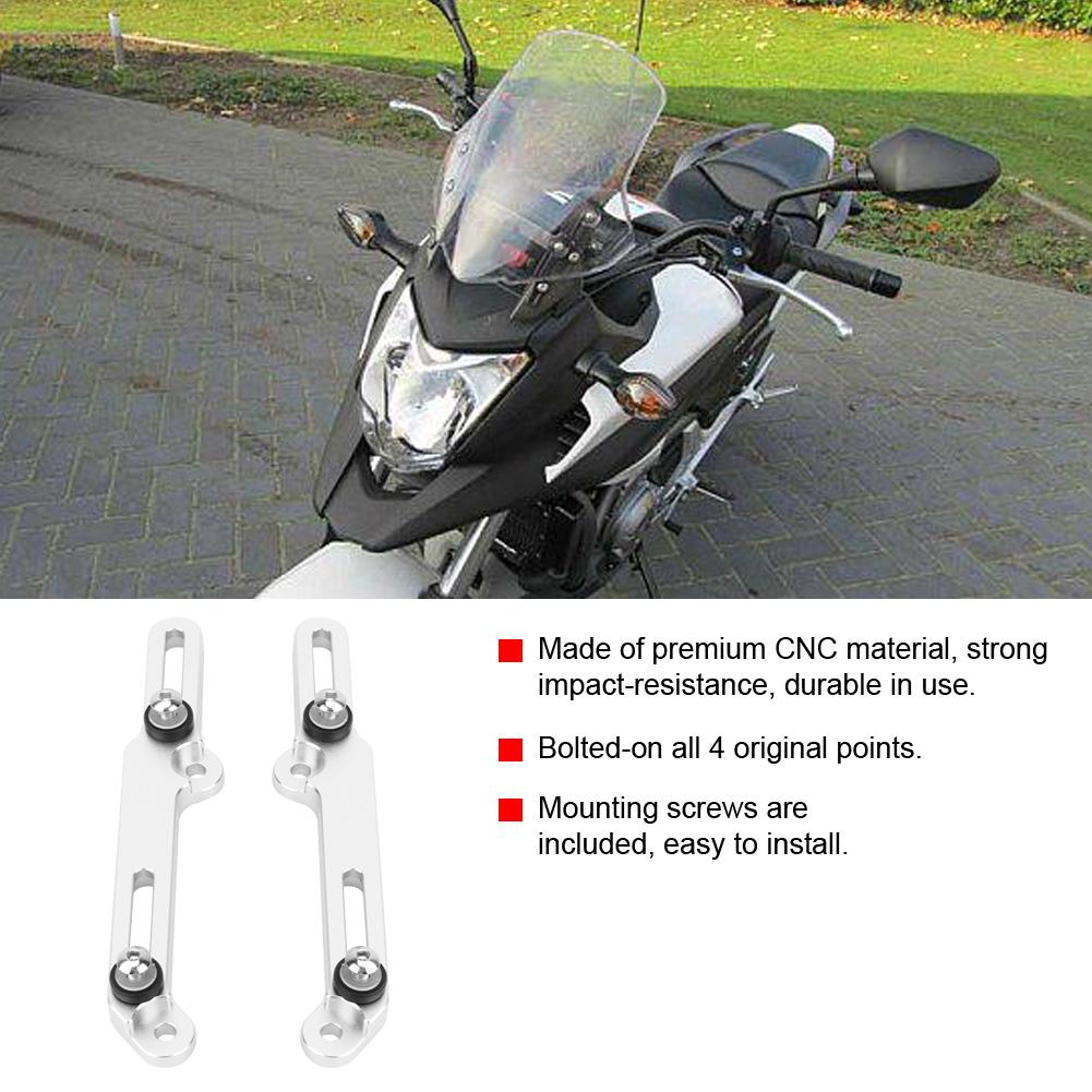 Motorcycle Windscreen Adjusters Bracket for NC750X 2016-2019 (Black)