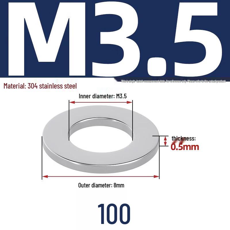304 Stainless Steel Flat Washer Set