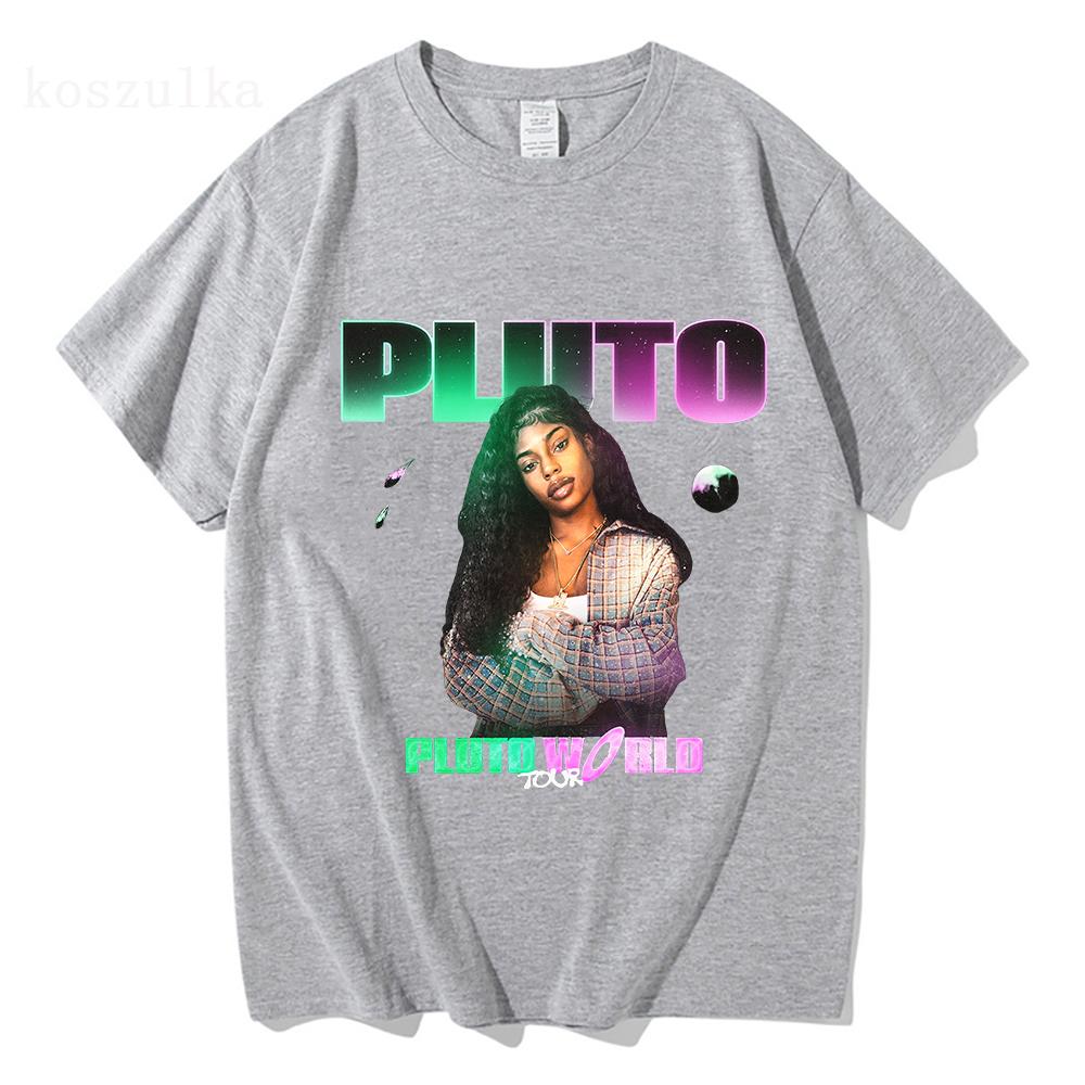 PLUTO WORLD Tour 2025 T-shirt Loose Casual Singer Graphic Tshirts Cotton Fashion Women Men Tee-shirt Streetwear Print Clothing
