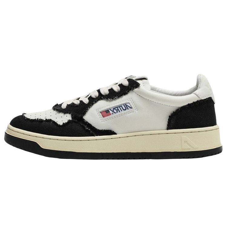 Autry Leather Low-Top Logo Fashion Sneakers Men sneakers Black White AULM-CB02