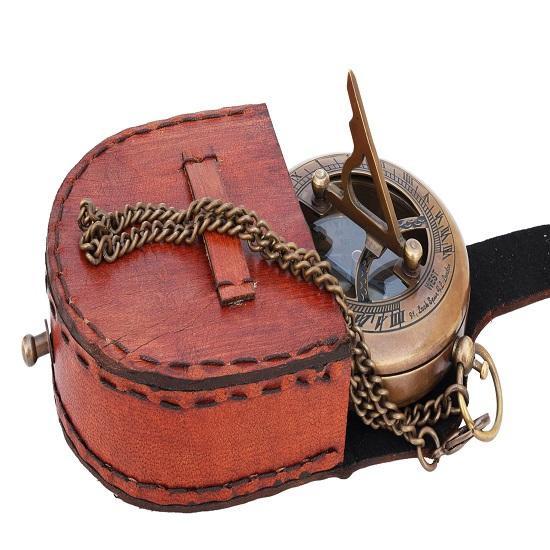 Brass Sundial  Push Open  Steampunk Accessory Unique Gift for Men Beautiful Handmade  Sundial Clock  Sun Clock Steampunk Clock for Him  Decor