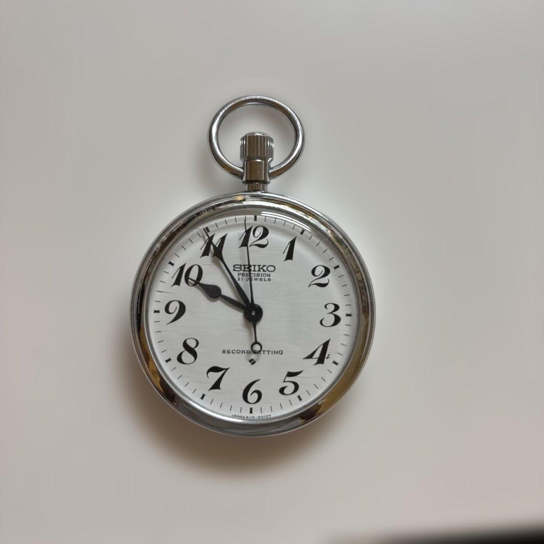 

[USED] SEIKO Manual Wind Pocket Watch with Handmade Albert Chain (Slight Price Reduction Available)