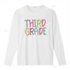 Colorful Neon Third Grade Back To School Print Casual T Shirt Vintage Washed Streetwear Comfortable Designer Clothes Soft Homme