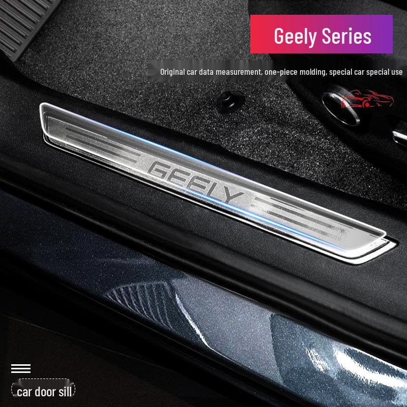 Geely Xingyue/Xingyue L/S Vítací pedál TPU Ochranná fólie Proti poškrábání Prahová lišta Dveří Průhledný kryt