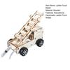 1 Set DIY Ladder Truck Model Kit Handmade Wooden Puzzle Rescue Firetruck Building Crafts Kids STEM Educational Science Experiment Toy