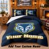 Warrington Wolves Pattern Bedding 3Pcs Set Custom Name, Bed Sheet And Pillowcases For Home Bedroom