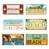 Summer Beach License Posters Wall Decor Plate Meal Sign Plaque Metal Vintage Tin Sign Room Decoration for Bar Pub