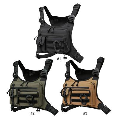 Colete Multifuncional Externo Bolsa de Peito Grande Capacidade Nylon Colete de Caça Bolsa Multi Bolso Mochila para Viagem Trajeto Esportes