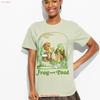 NWT Frosch und Kröte Damen T-Shirt Grün Größe M vintage gewaschen atmungsaktiv dehnbar Grafik homme leicht weich
