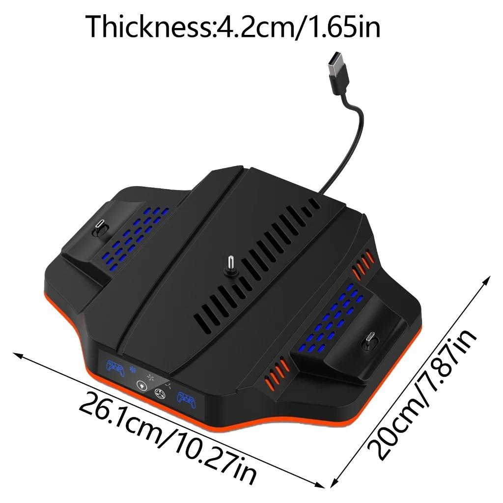 Wielofunkcyjna podstawa chłodząca z stacją dokującą do ładowania konsoli PS5 Slim