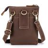 Retro Frenzy Leather Men's Crossbody Bag for Business Commuting - Genuine Leather Single Shoulder Bag - Cowhide Phone Pouch