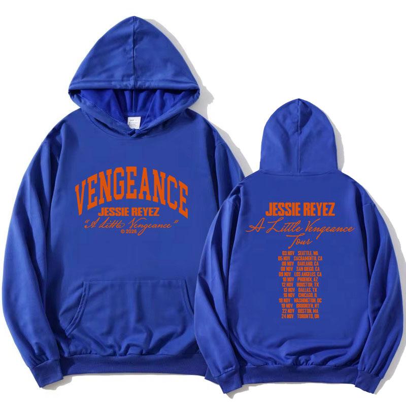 A LITTLE VENGEANCE Tour 2026 Hoodies Sängerin Jessie Reyez Design Print Sweatshirt Langarm Mode Kapuzenpullover Lässiges Oberteil