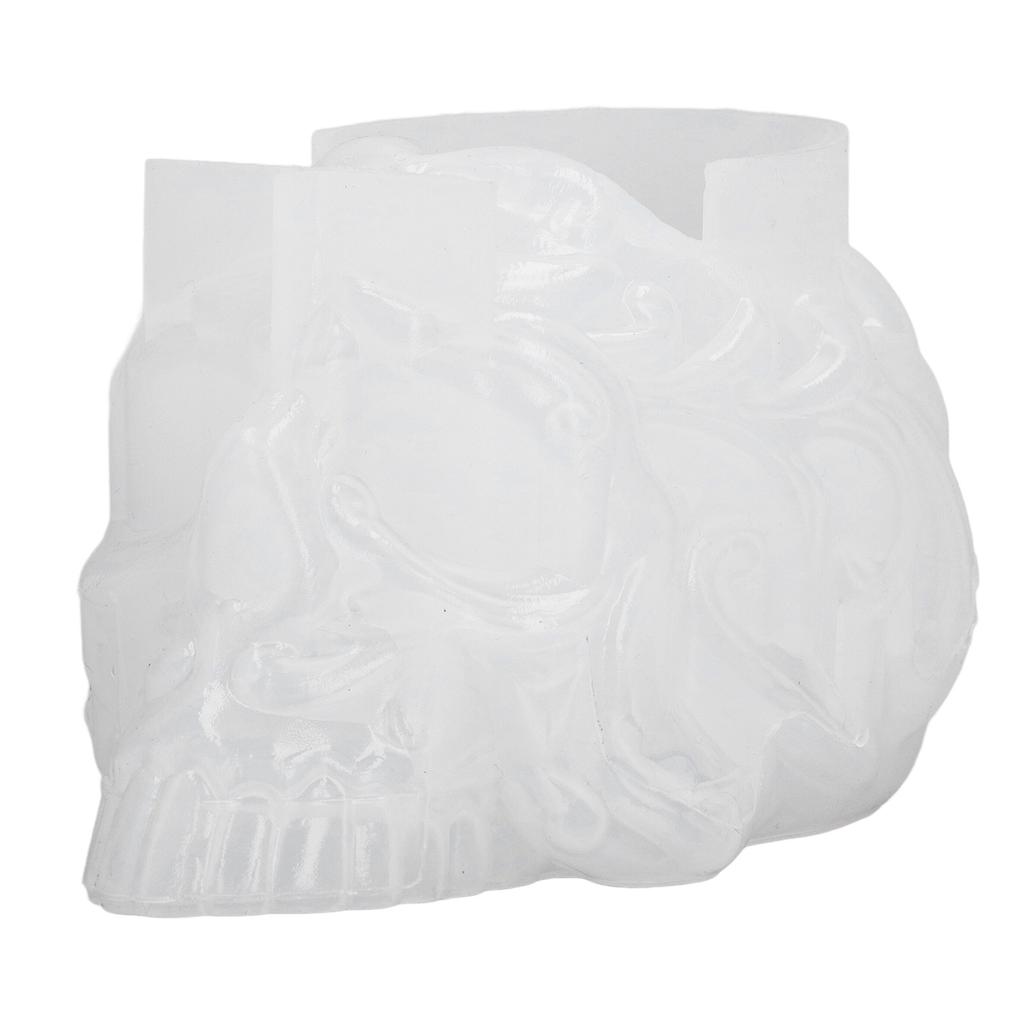 Silicone Mold Unique Skull Shape Exquisite Reusable Thick Strong Mould for DIY Candlesticks Storage