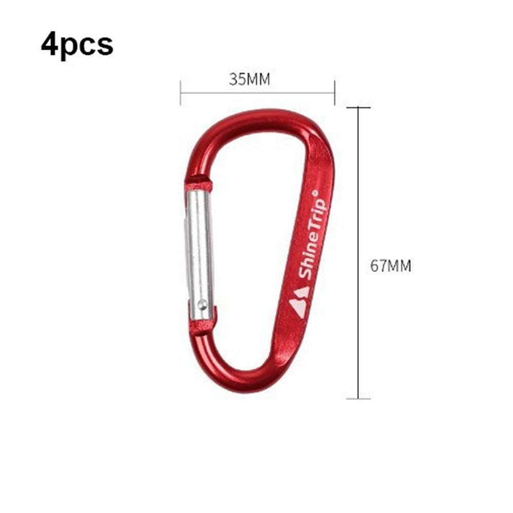 

4Pcs Multi Colors Safety Bottle Buckle Multifunctional Climbing Button Carabiner Outdoor Tool красный