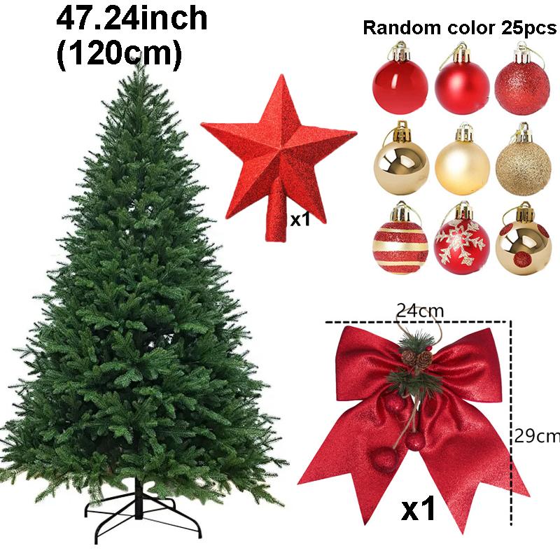 Christmas Tree Decorations Set 0.9/1.2/1.5/1.8m DIY Green Christmas Trees Ornaments Living Room Home Decor Indoor Holiday Party