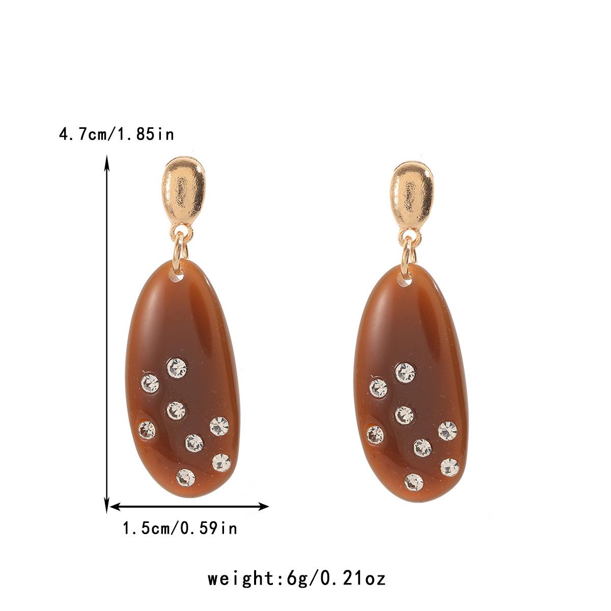 Minimalist, light luxury, retro style, minimalist, diamond studded geometric earrings, women s niche design, high-end earrings