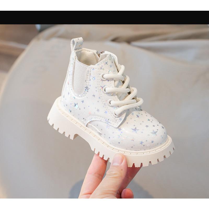 Autumn New Arrival: Girls' Fashion Patent Leather Martin Boots, Korean Style Low-Cut Versatile Ankle Boots