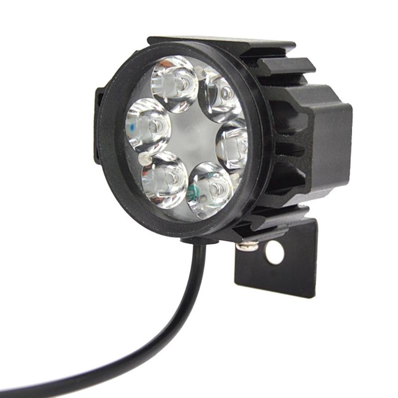 2 In 1 Electric Scooter Front Light Lamp with Horn 36V-48V Electric Bike Headlight Aluminum Shell Waterproof Head Lamp