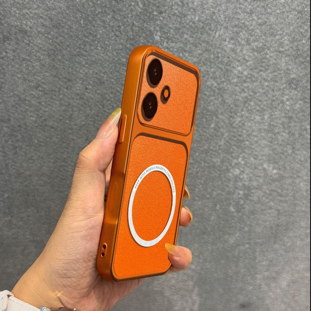 Upgraded Big Lens Protection Case for infinix HOT 30i NFC,30 Play NFC,30 4G Luxury Leather Casing with Magnetic Ring