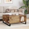 Coffee Table Reclaimed Wood 80 x 80 x 36.5 cm Wood Based Panel