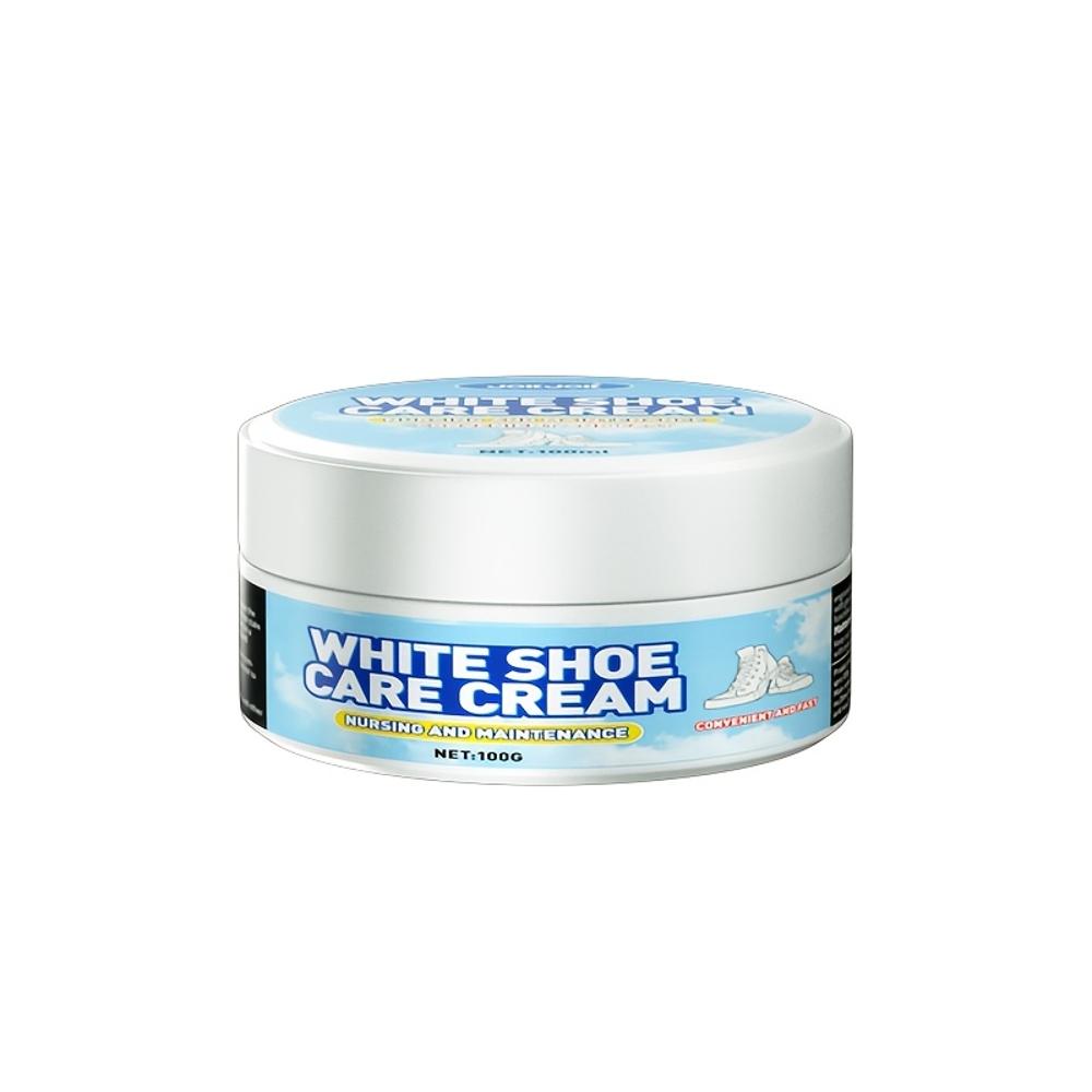 

Multi-Purpose White Shoe Polish with Sponge, Suitable for All Shoes, Concentrated Formula for Easy Application, Prevents and Pro