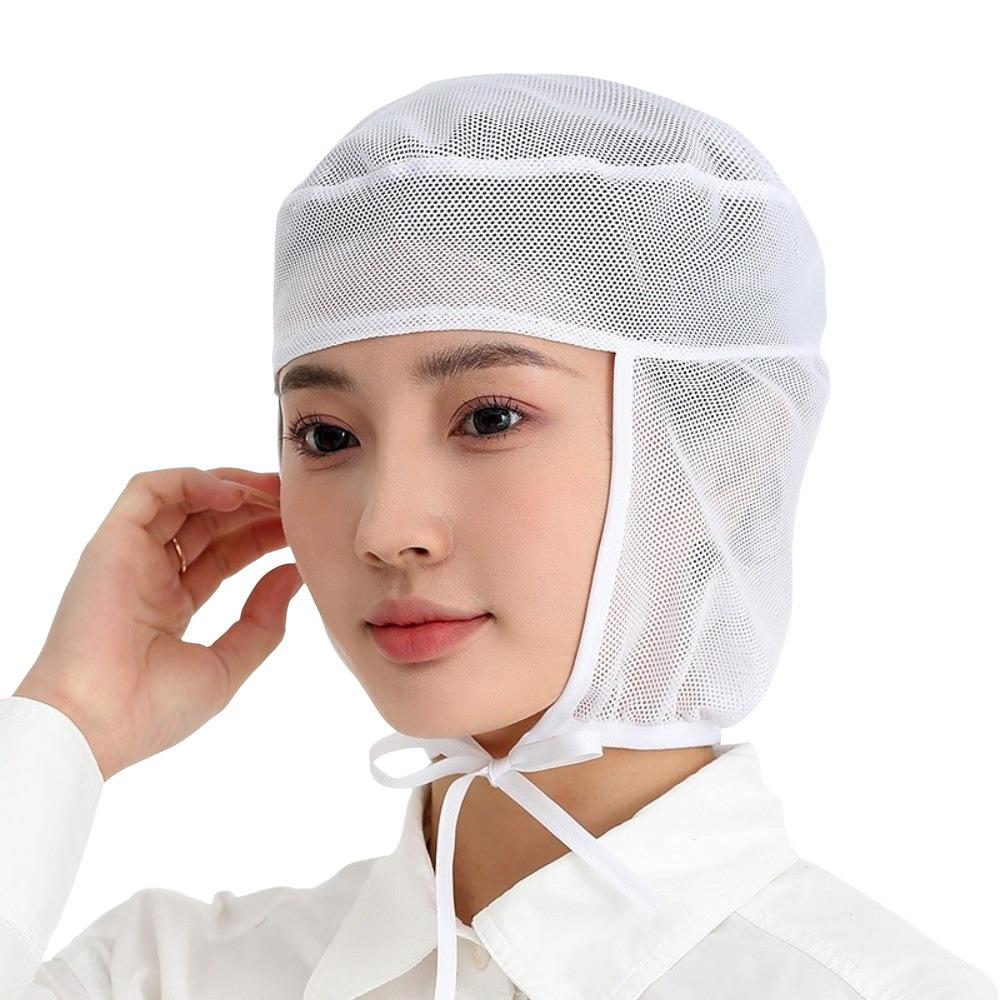 Breathable Mesh Chef Work Hat Adjustable Fit Food Service Cap Mesh Hair Cover Bakery Work