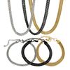 MeiShiDuo Women's French Retro 18K Gold Mesh Chain Necklace, High-End Summer Edition, Stainless Steel Real Gold Plated