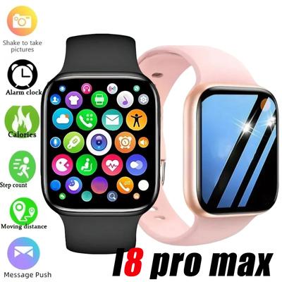 Smartwatch I8 Pro Max Mężczyźni Kobiety Połączenia Bluetooth Ekran Kalkulator Przypomnienie Sport Pulsometr