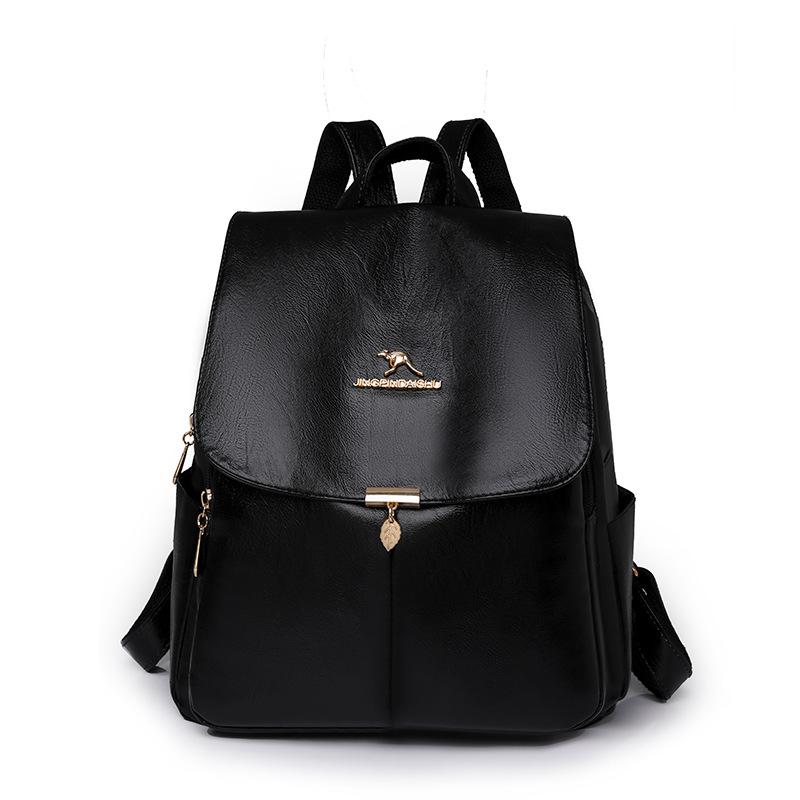 Schoolbag Genuine Backpack 1011 Backpack New Fashion Going Out Soft Leather Large Capacity Mom Ladies Commuter Travel Bag