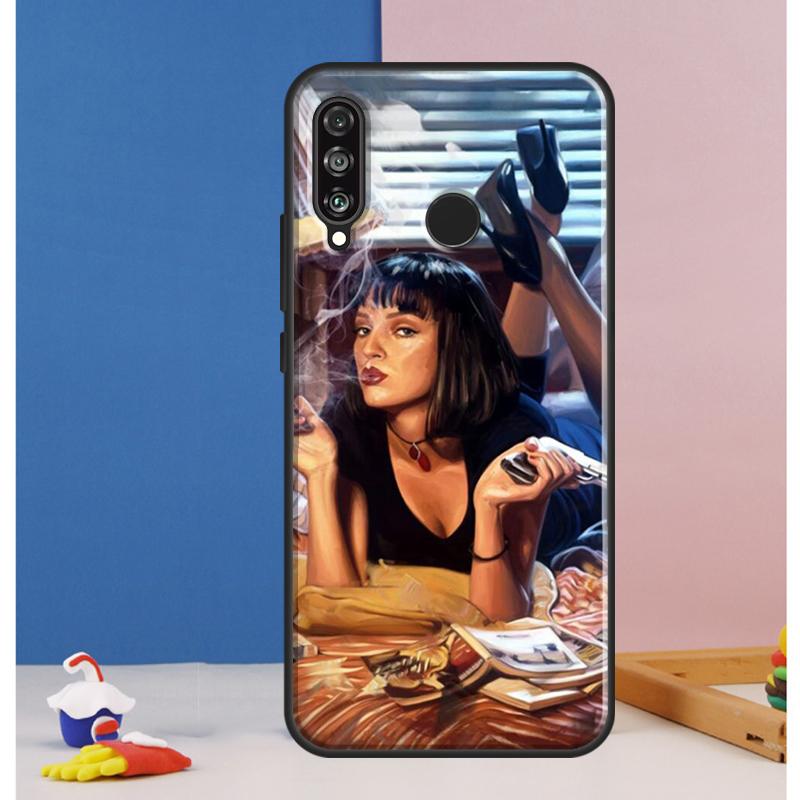 Mia Pulp Fiction Case For Huawei Nova Y73 Y72 Y70 Y90 Y60 Y61 Y91 12s 12i 11i 8i 9 10 SE P30 P40 Lite P60 Pro