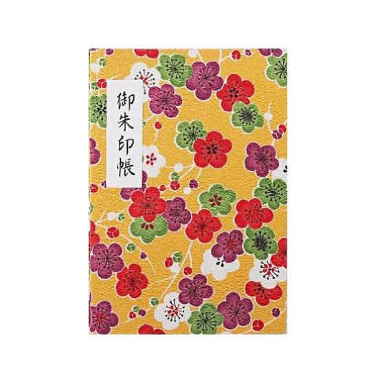 Cute Goshuincho Stamp with Mizuhiki Rubber Double Japanese Chirimen Temple Stamp Collection Goshuin 16cm Plum Blossom (Temple Book) Band, Page,
