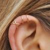 European & American 5-Piece U-Shape Double Layer Ear Clip & Stud Set