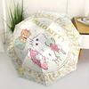 Hello Kitty,Cute Characters Automatic Folding Umbrella-Simple 8-Rib Design, Bright Cartoon Pattern, Durable Iron Frame, Suitable For Travel,