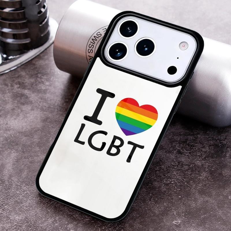 Gay Lesbian LGBT Rainbow Pride Phone Case for iPhone 17 16 15 Pro Max Air 14 13 12 11 Plus Shockproof Cover