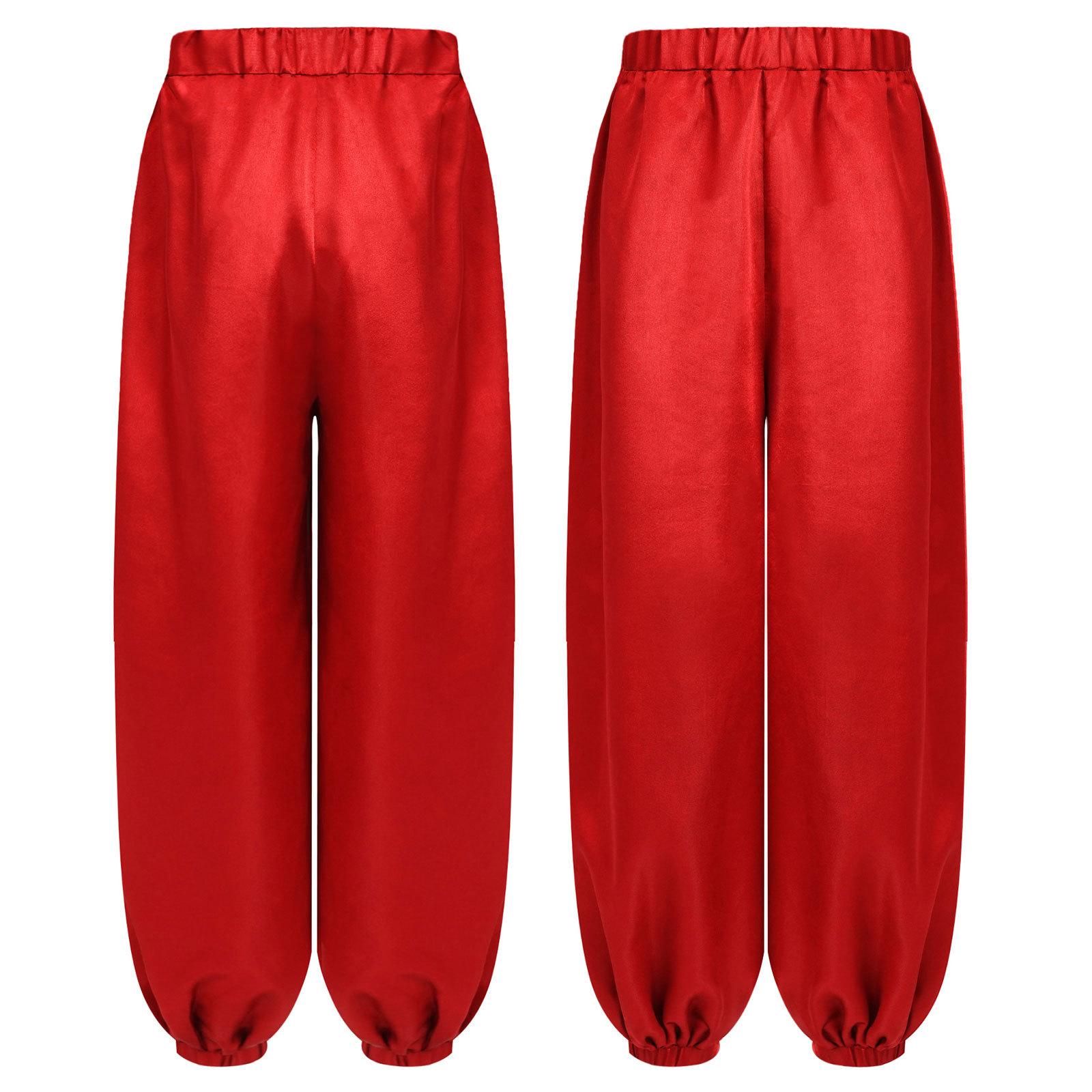 

Дівчачі еластичні атласні шорти-блумери з вільними штанинами для танців живота, сценічних виступів, тематичних вечірок 5-6 Years