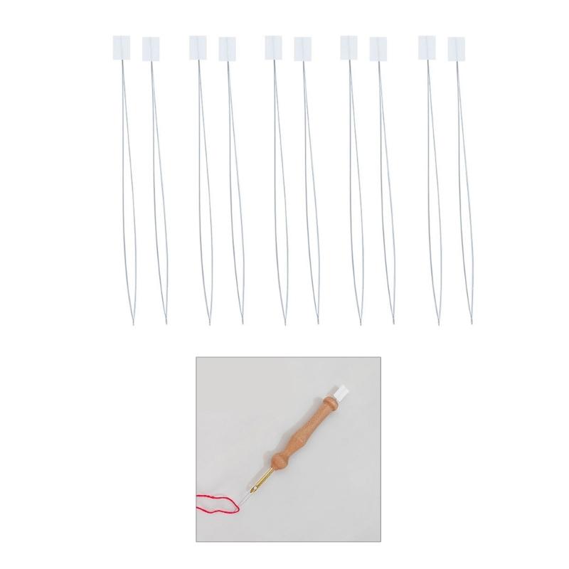 10 Pcs Sewing Threader for Quilting Easy To Insert 20cm Long Needle Threader Tool Stainless Steel Needle Threader