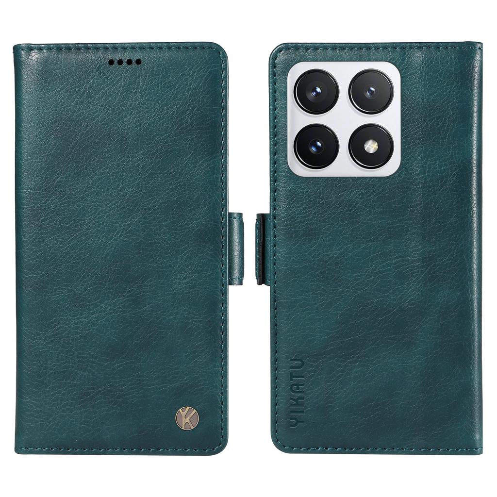 YIKATU YK-007 For Xiaomi 14T Pro Case Side Buckle PU Leather Phone Cover Litchi Texture