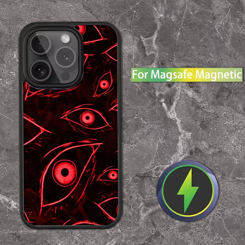 Spooky Scary Red Eye Phone Case For iPhone 17,16,15,14,13,12,11,Pro,Max,Plus,Mini,SE Magsafe Magnetic Wireless Charging