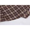 Summer Retro Plaid Shirt Women's Long Design Sense Bottoming Plaid Shirt Loose AK1071