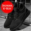 2024 Elevator Shoes Men Sneakers Invisible Inner 6/8CM Height Increasing Summer Taller Sports Shoes Breathable Mesh Lift Shoes