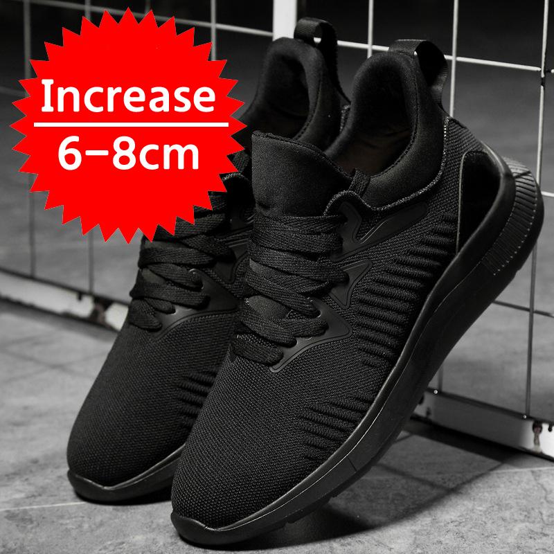 2024 Elevator Shoes Men Sneakers Invisible Inner 6/8CM Height Increasing Summer Taller Sports Shoes Breathable Mesh Lift Shoes